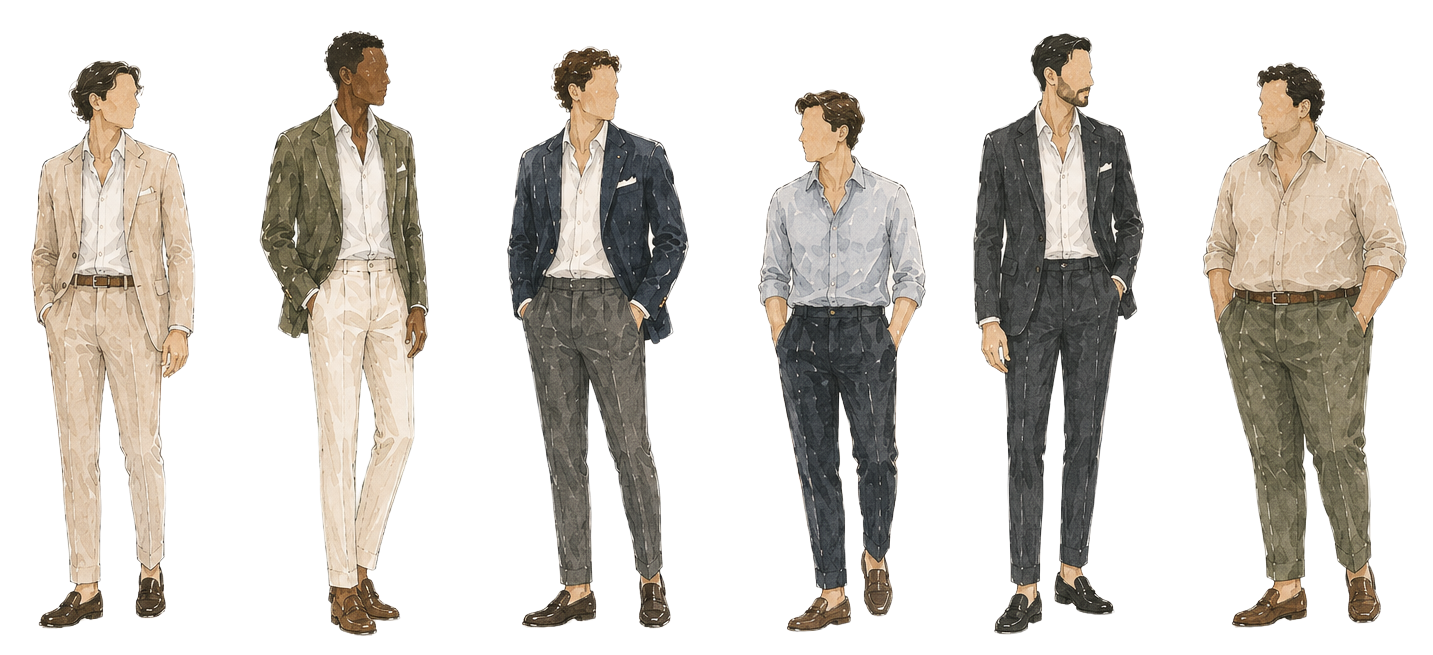 Exemplos de looks esporte fino para eles